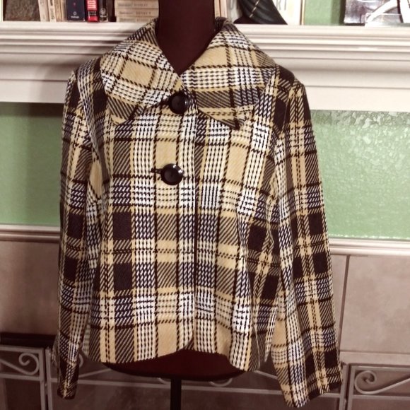 Plaid Jacket, R.Q.T, Size XL, Women’s Jacket, Plus Size Jacket, Oversize Jacket - Picture 10 of 15